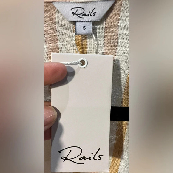 NWT Rails Bridgette wrap yellow striped dress size Small - Picture 3 of 11